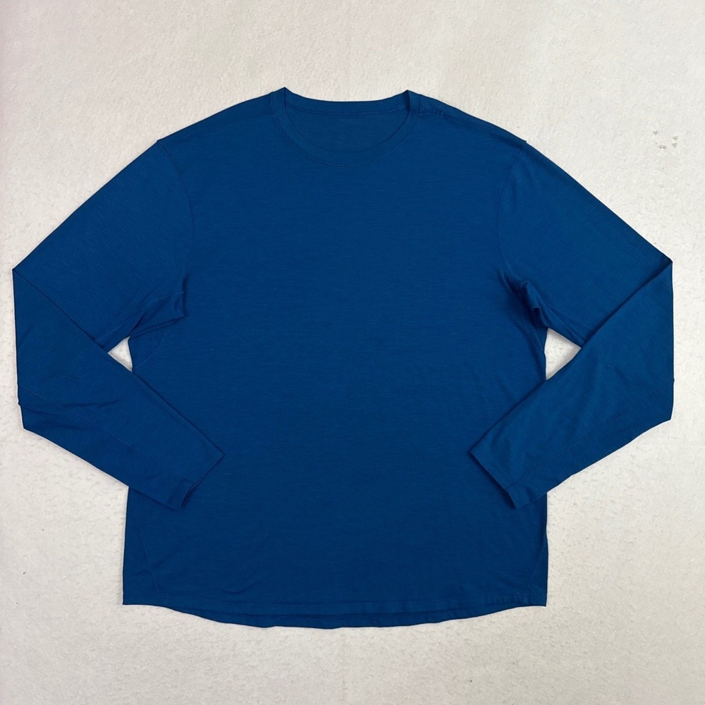 Lululemon License To Train Drysense Shirt Mens XXL Blue Long Sleeve Training Top